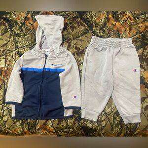 Champion Kids' Blue and Gray Sweatpants Set